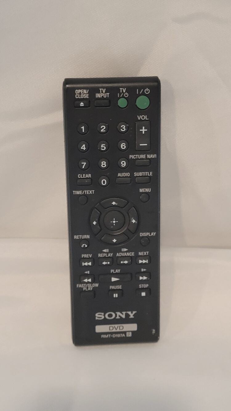 Sony RMT-D197A DVD Player Remote Control OEM Original Black